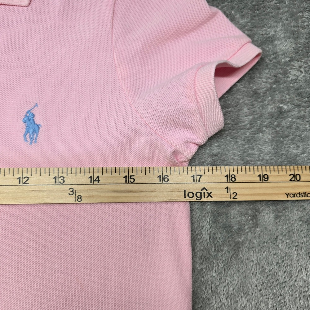 Polo Ralph Lauren The Mesh Mini Polo Dress Womens S Pink Blue Pony Cotton - Picture 5 of 13